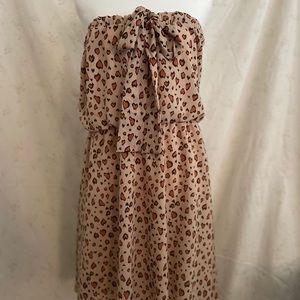 Heart leopard print dress